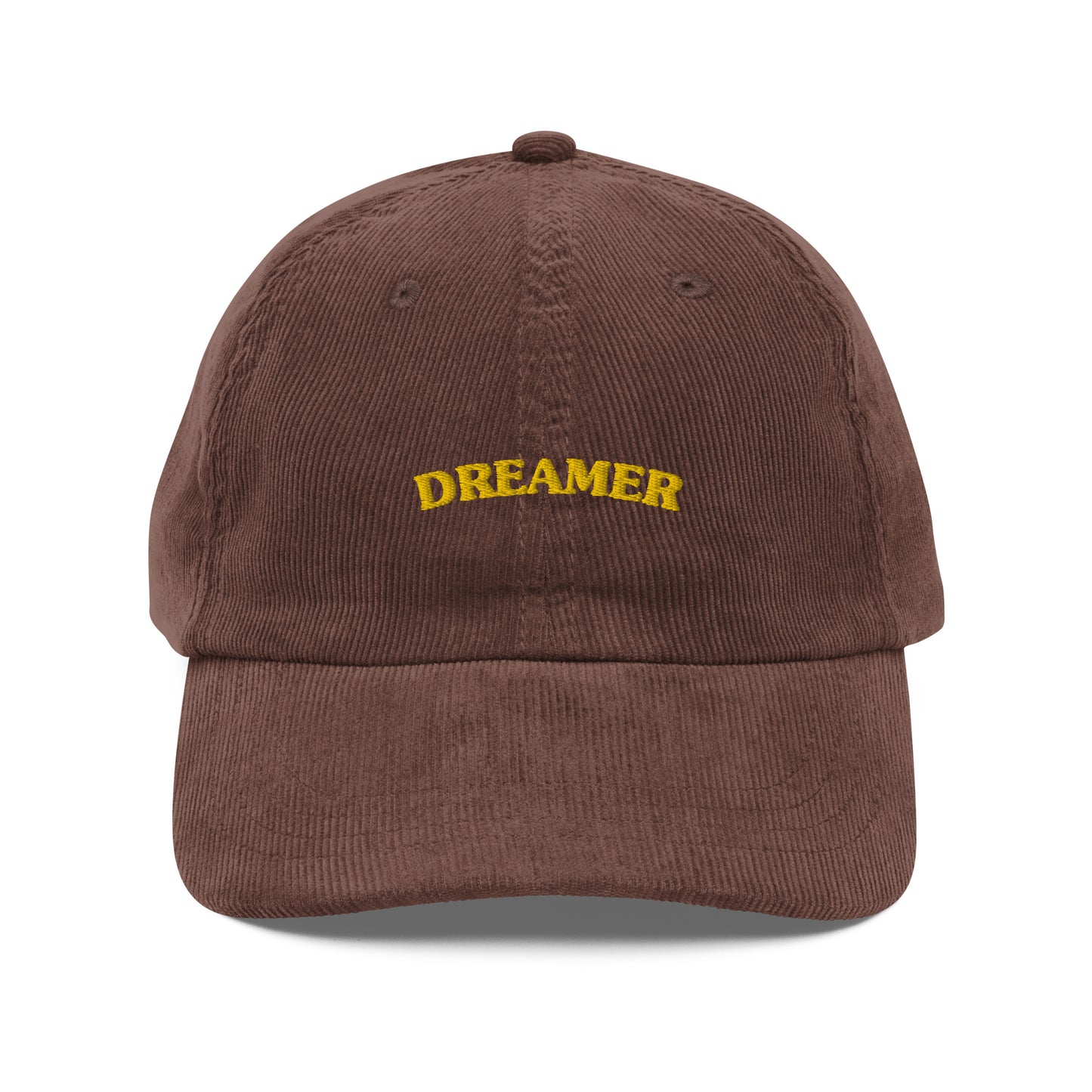 Vintage corduroy cap (Brown & Gold)