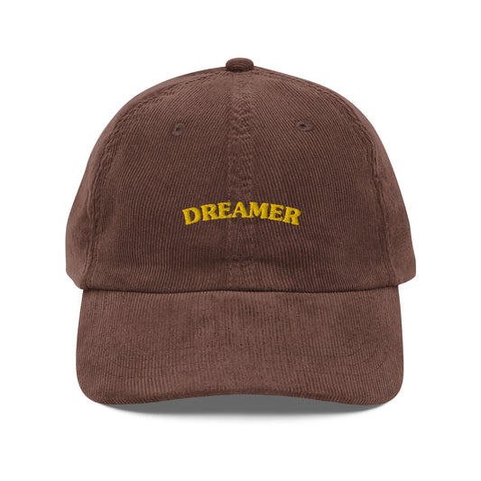 Vintage corduroy cap (Brown & Gold)