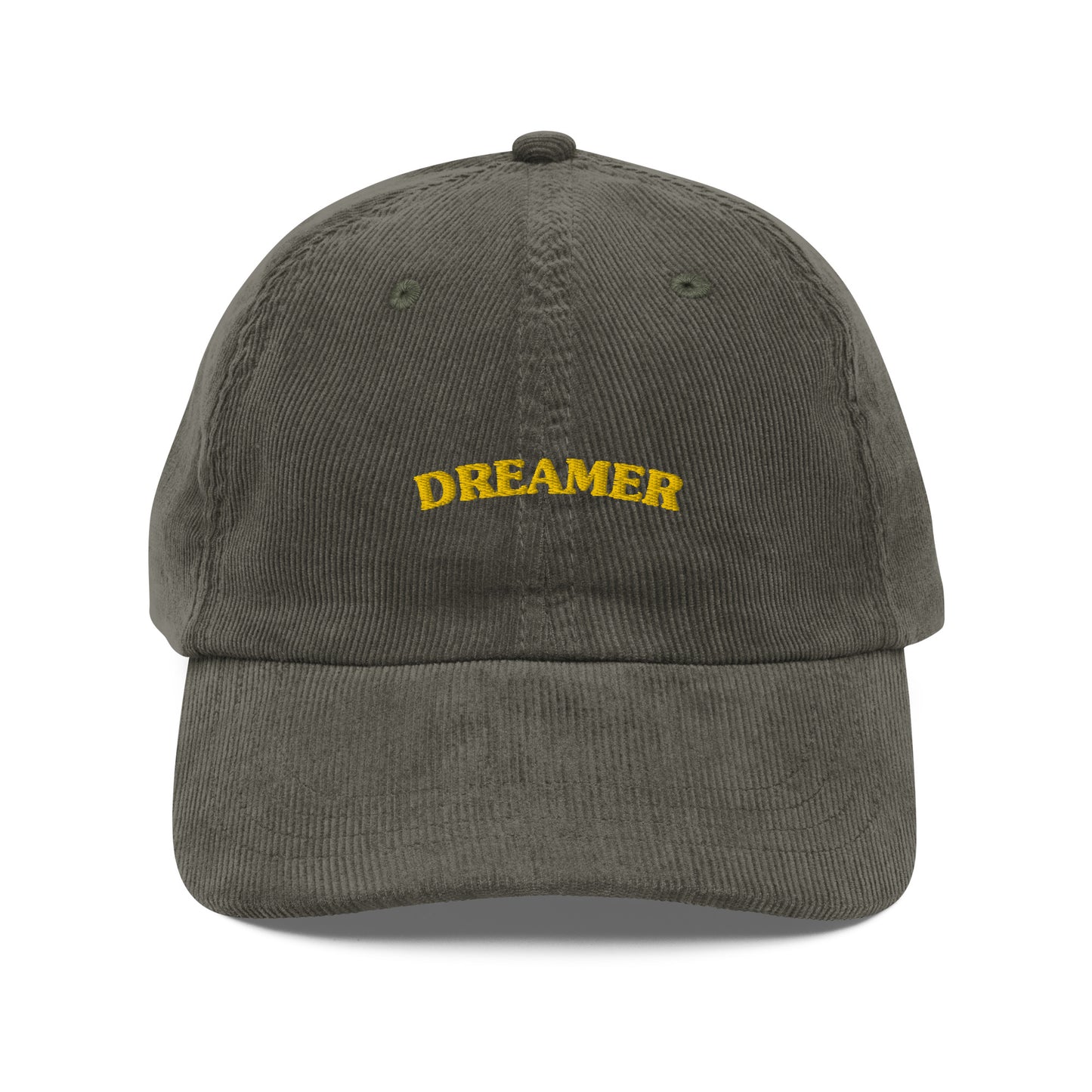 Vintage corduroy cap (Olive & Gold) (Dreamer Collection)