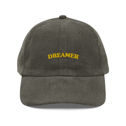 Vintage corduroy cap (Olive & Gold) (Dreamer Collection)