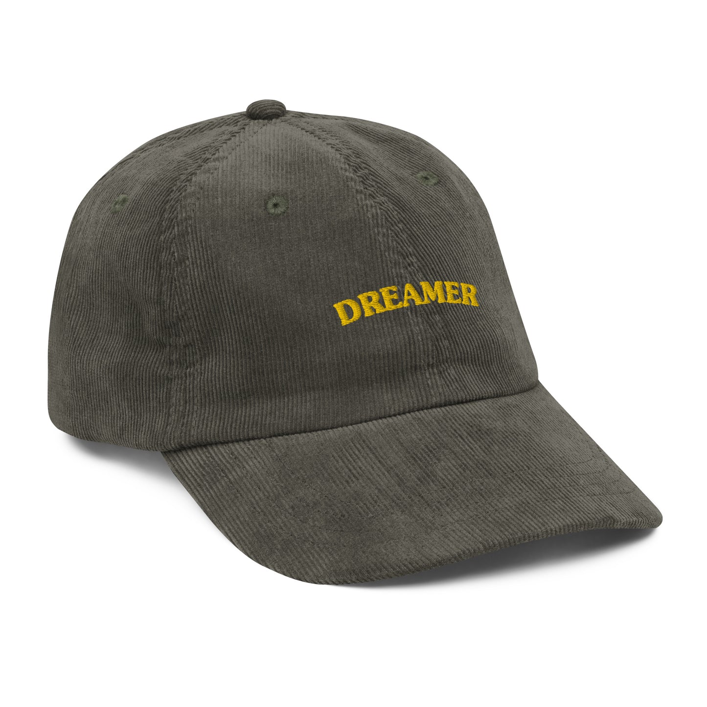 Vintage corduroy cap (Olive & Gold) (Dreamer Collection)